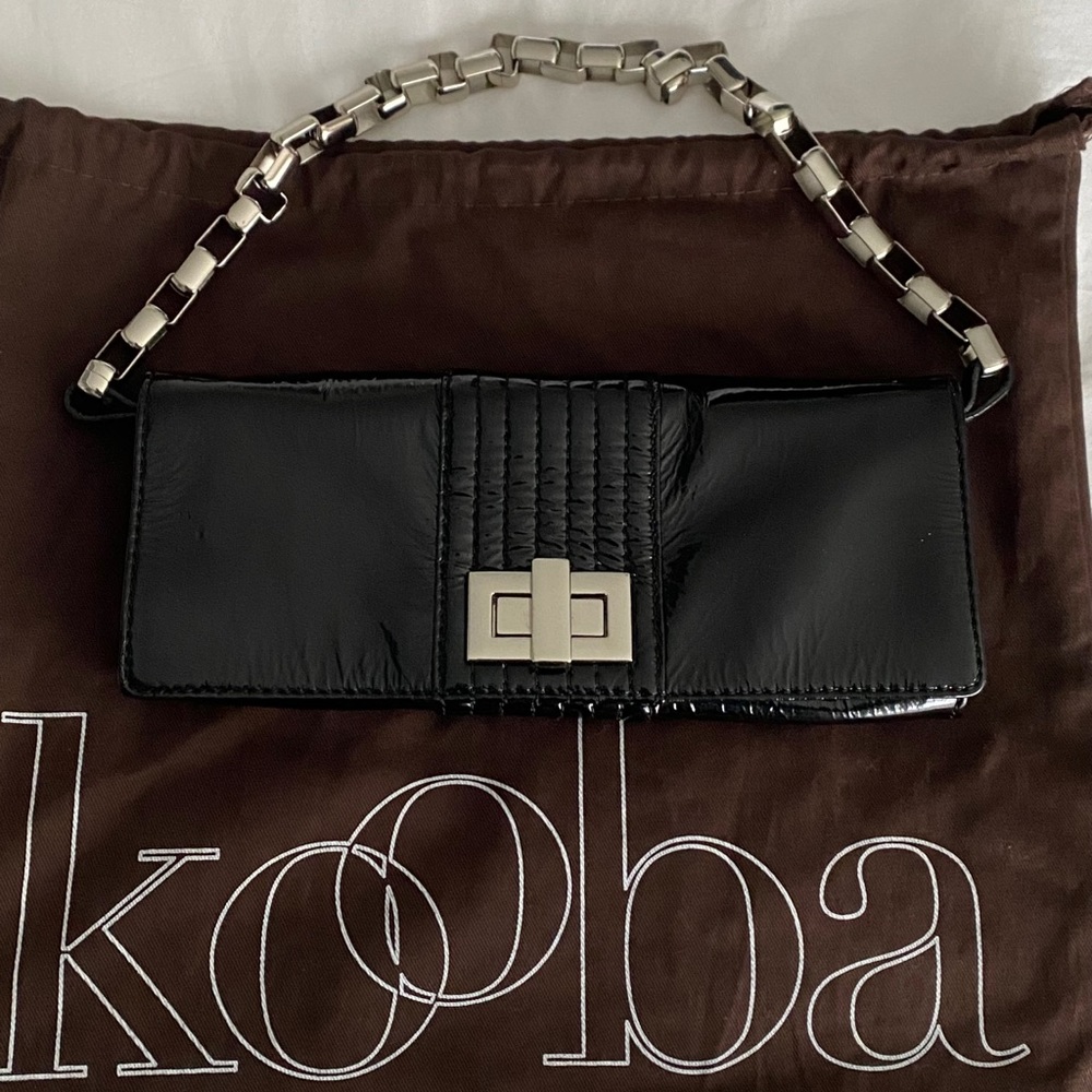 Kooba Black Patent Leather clutch